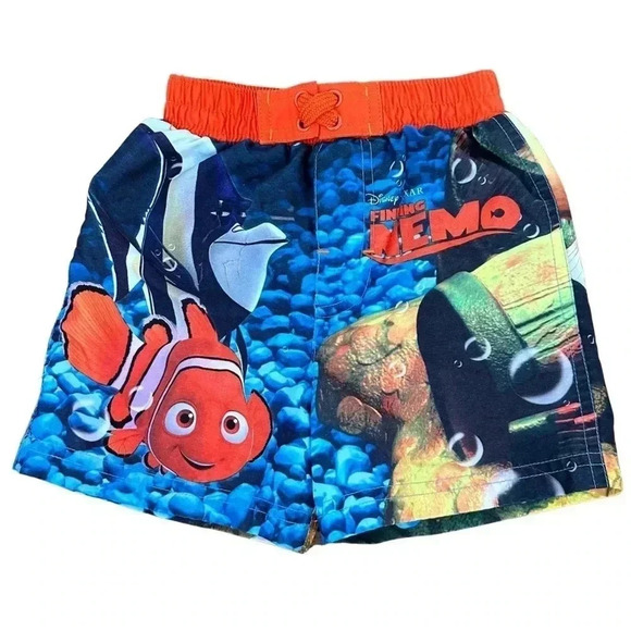 Y2K Kids Disney Finding Nemo Tank Gang Swim Trunk Shorts Size 24M - Picture 1 of 5